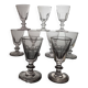 9 19th century Caton / Baccarat style wine glasses