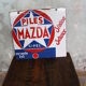 Double-sided enamel plate Piles Mazda Station service