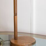 Wood floor lamp lampshade mother-of-pearl