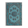 Hand-knotted contemporary oriental 1980s 200 cm x 291 cm blue carpet