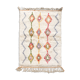 Moroccan Berber carpet azilal ecru with colored diamonds 161x118cm