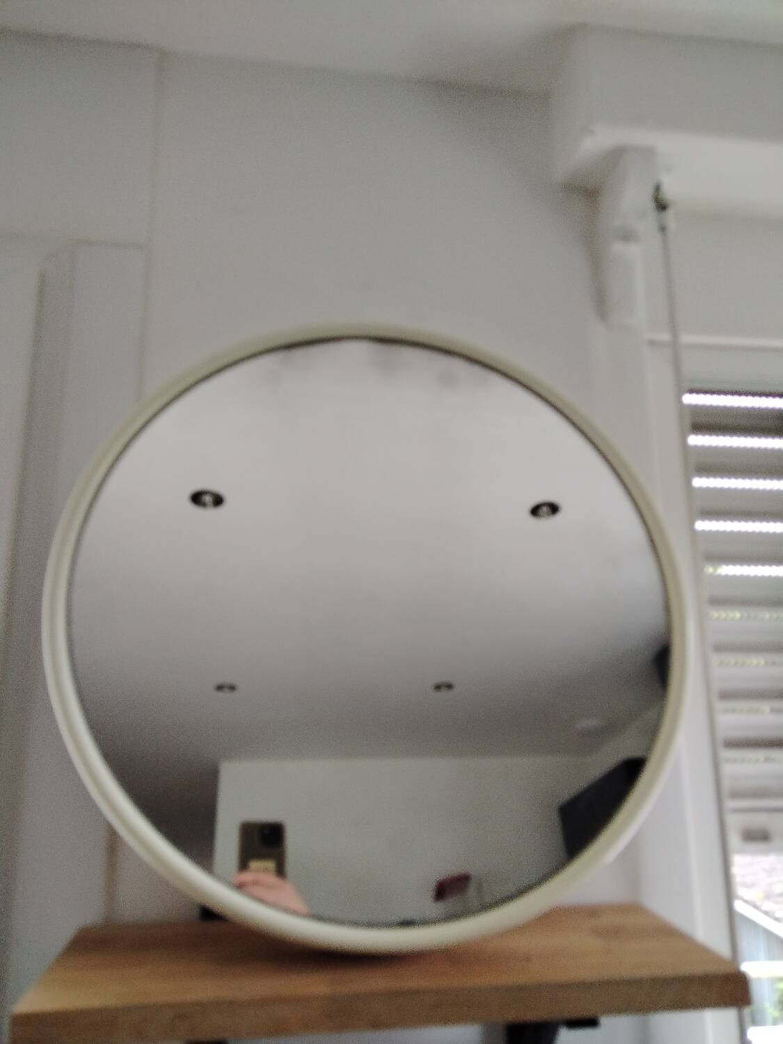 Round fiberglass mirror from the 70s