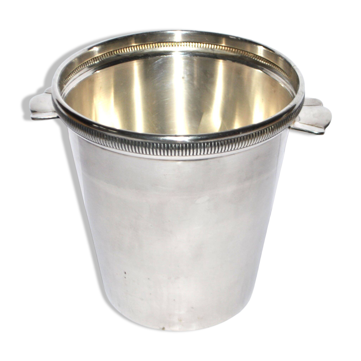 Vintage silver-plated metal champagne cooler by Reneka