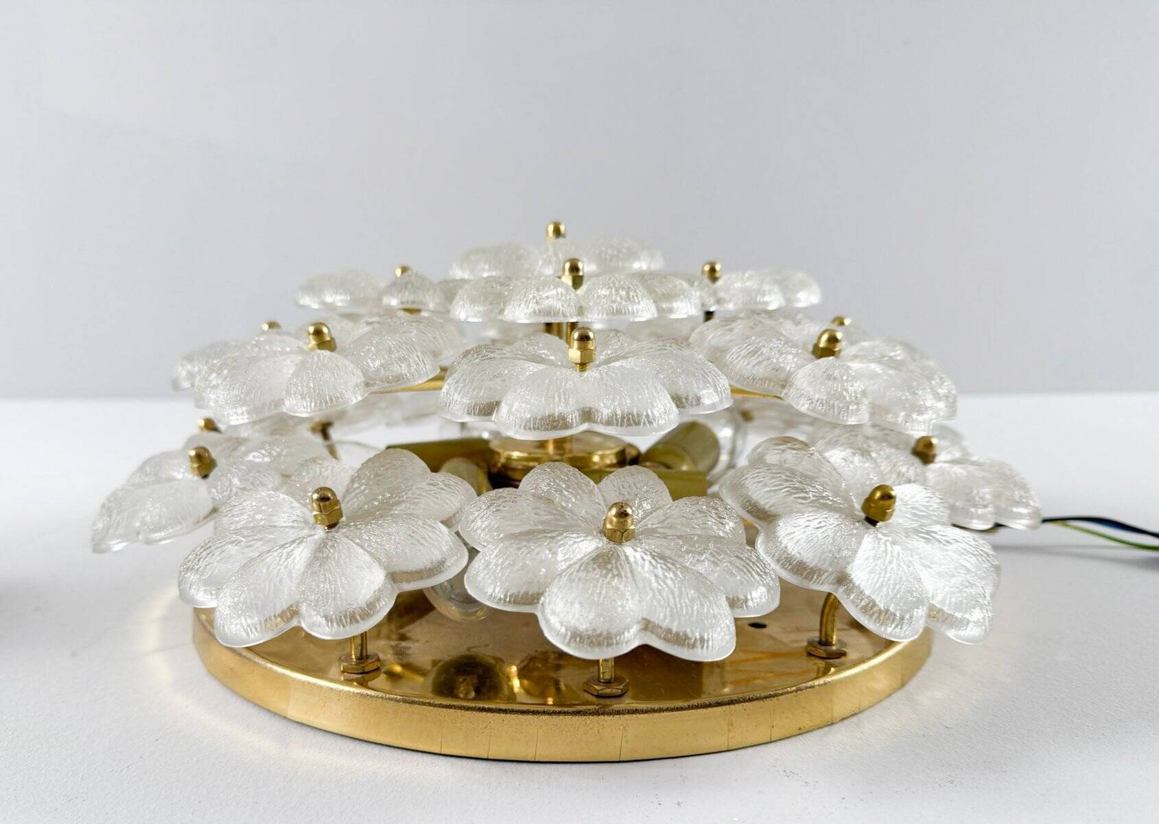 Modern mid-century wall lamp with floral pattern by Ernst Palme, 1960s