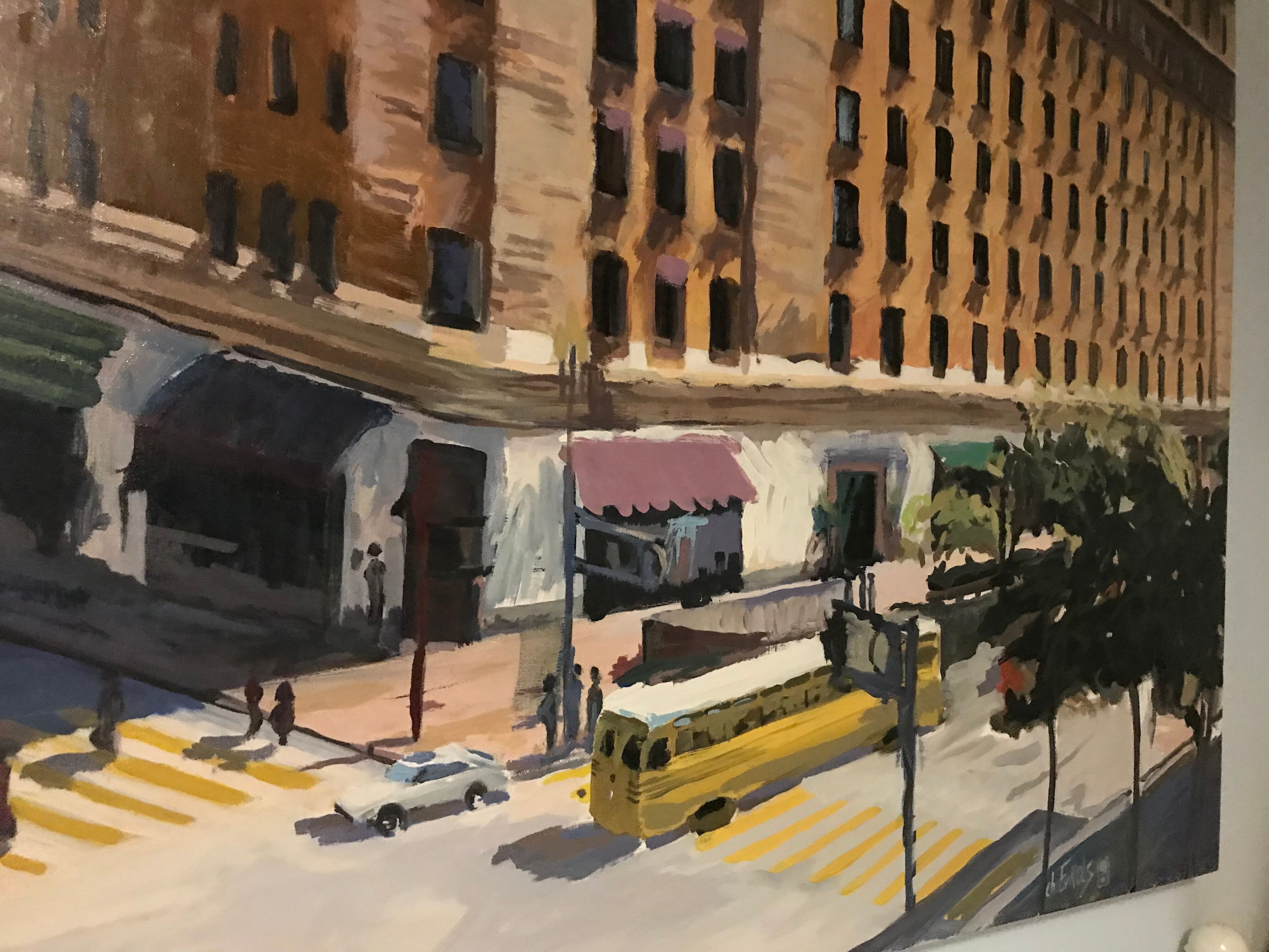 Tableau huile « New York » Charles Evrols
