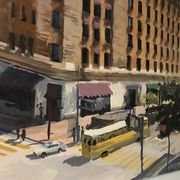 Tableau huile « New York » Charles Evrols