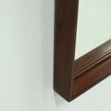 Miroir rectangulaire scandinave en palissandre, années 1960