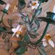 Applique decor de fleurs en métal