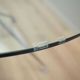 Table ronde en verre, design italien, années 80, production : Calligaris