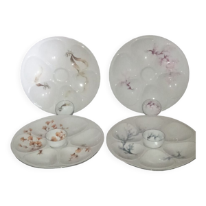 Assiettes a huîtres porcelaine