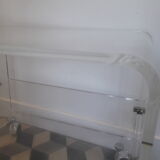 David Lange coffee table on wheels Plexiglas hifi furniture