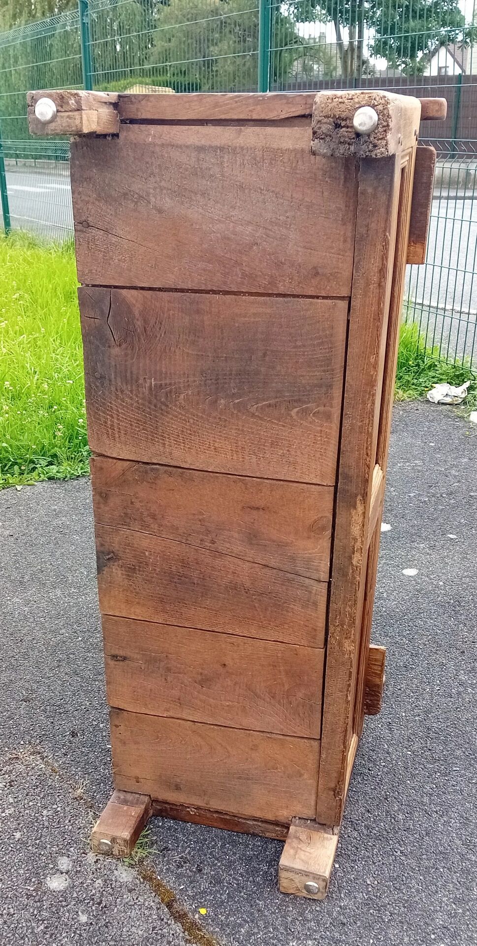 Coffre banc en chêne XIX ieme