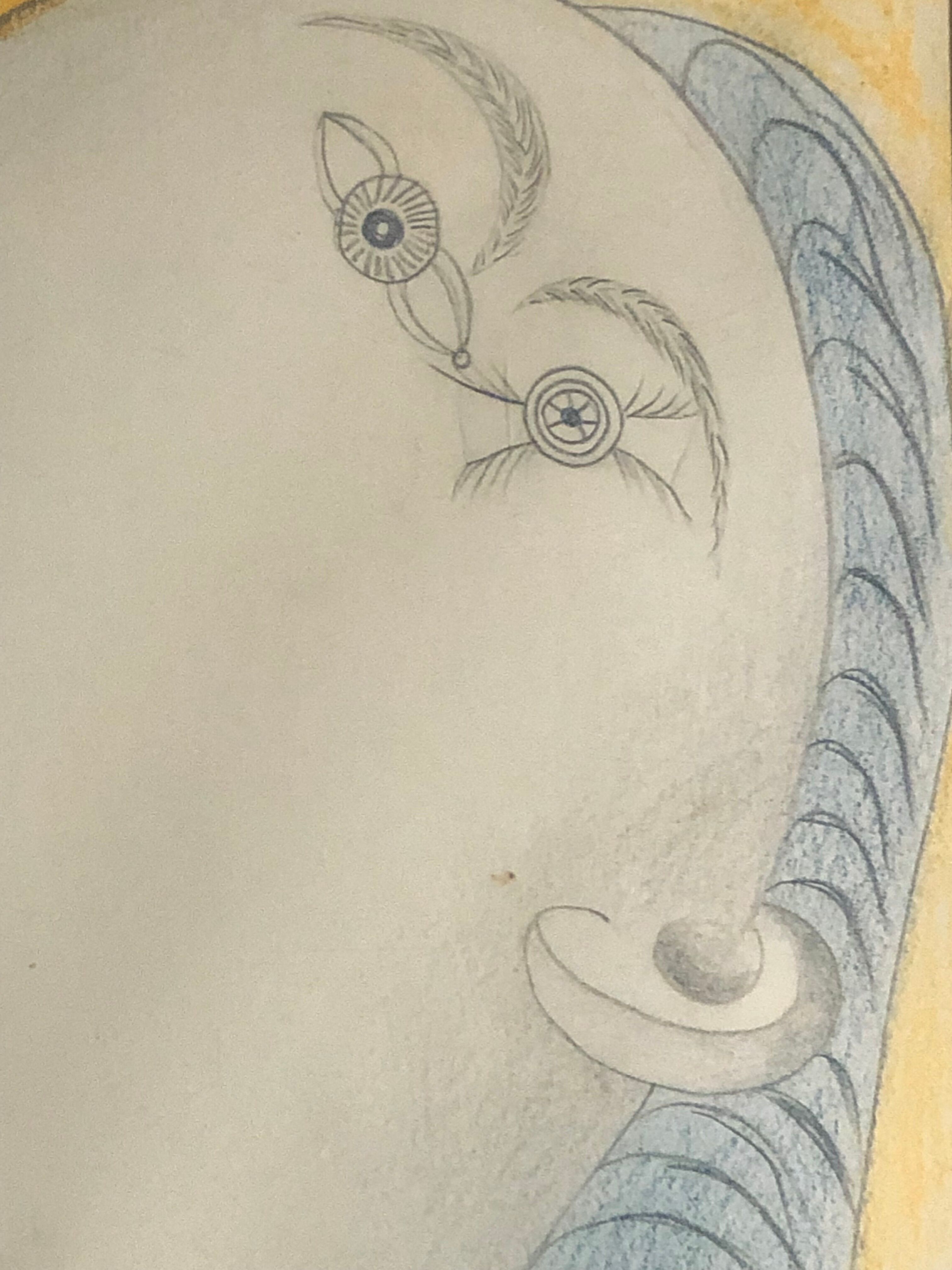 Picasso, reproduction "woman's head" preparatory drawing Guernica