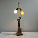 Lampe de table vintage Empire représentant une femme