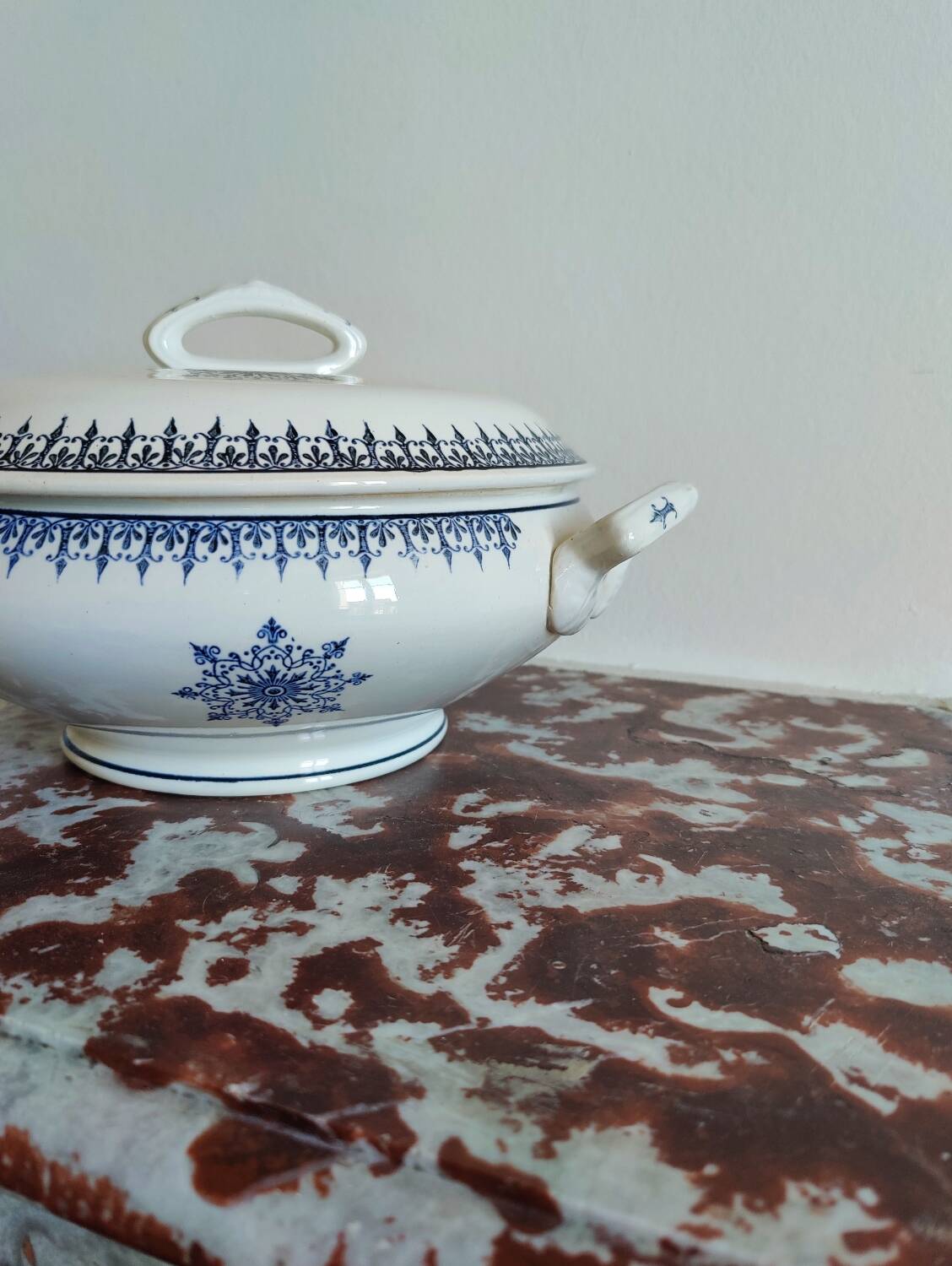 Saint-Amand earthenware soup tureen