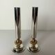 Pair of metal candlesticks