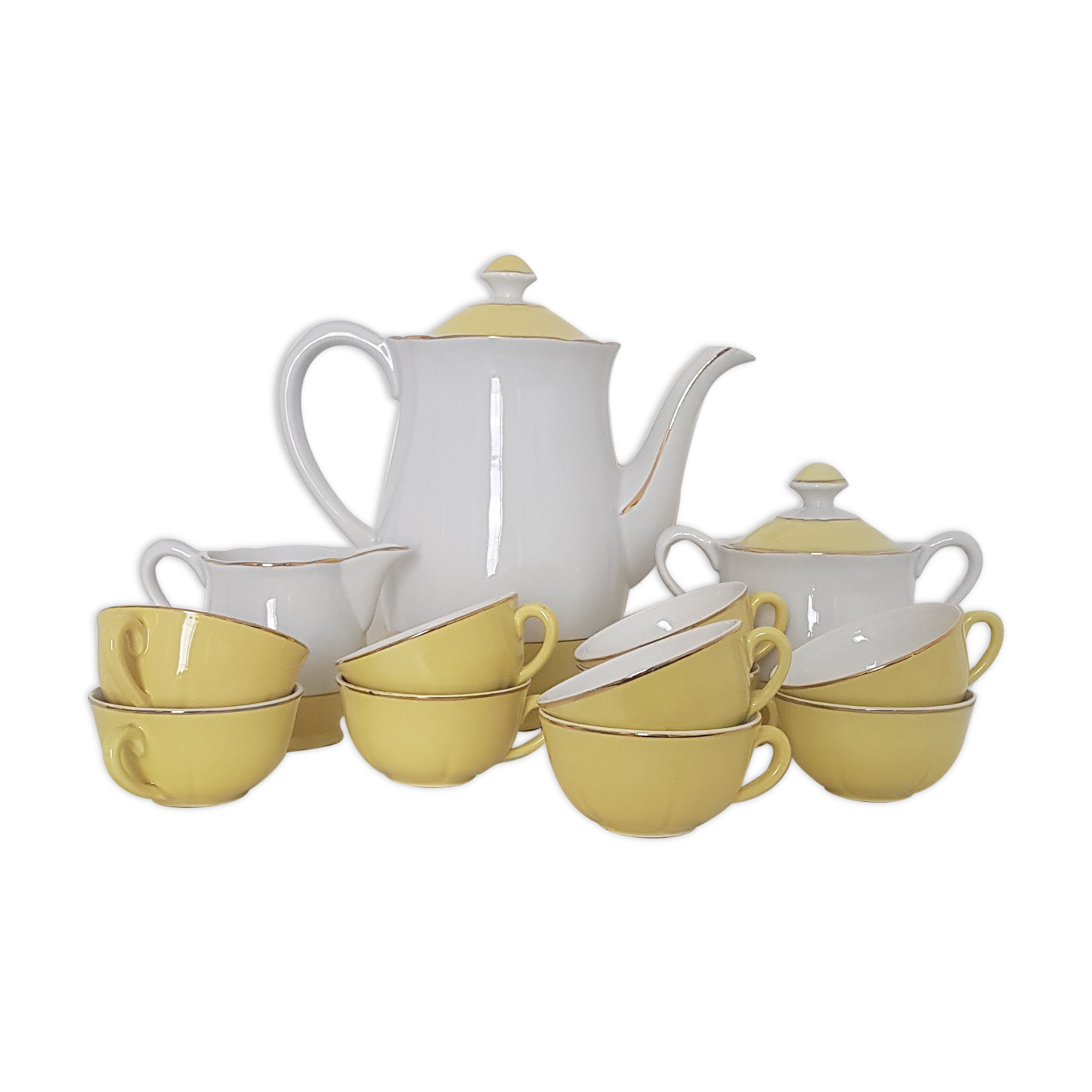 Lunéville-Badonviller KG Brilliant Gene Porcelain Tea Set