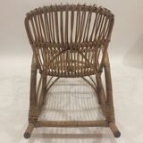 1960s rattan rocking chair