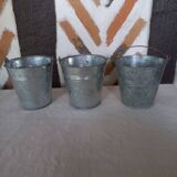 Set of 3 zinc buckets