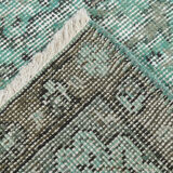 5x7 Handknotted Wool Floral Vintage Tapis Rugs 227x145Cm