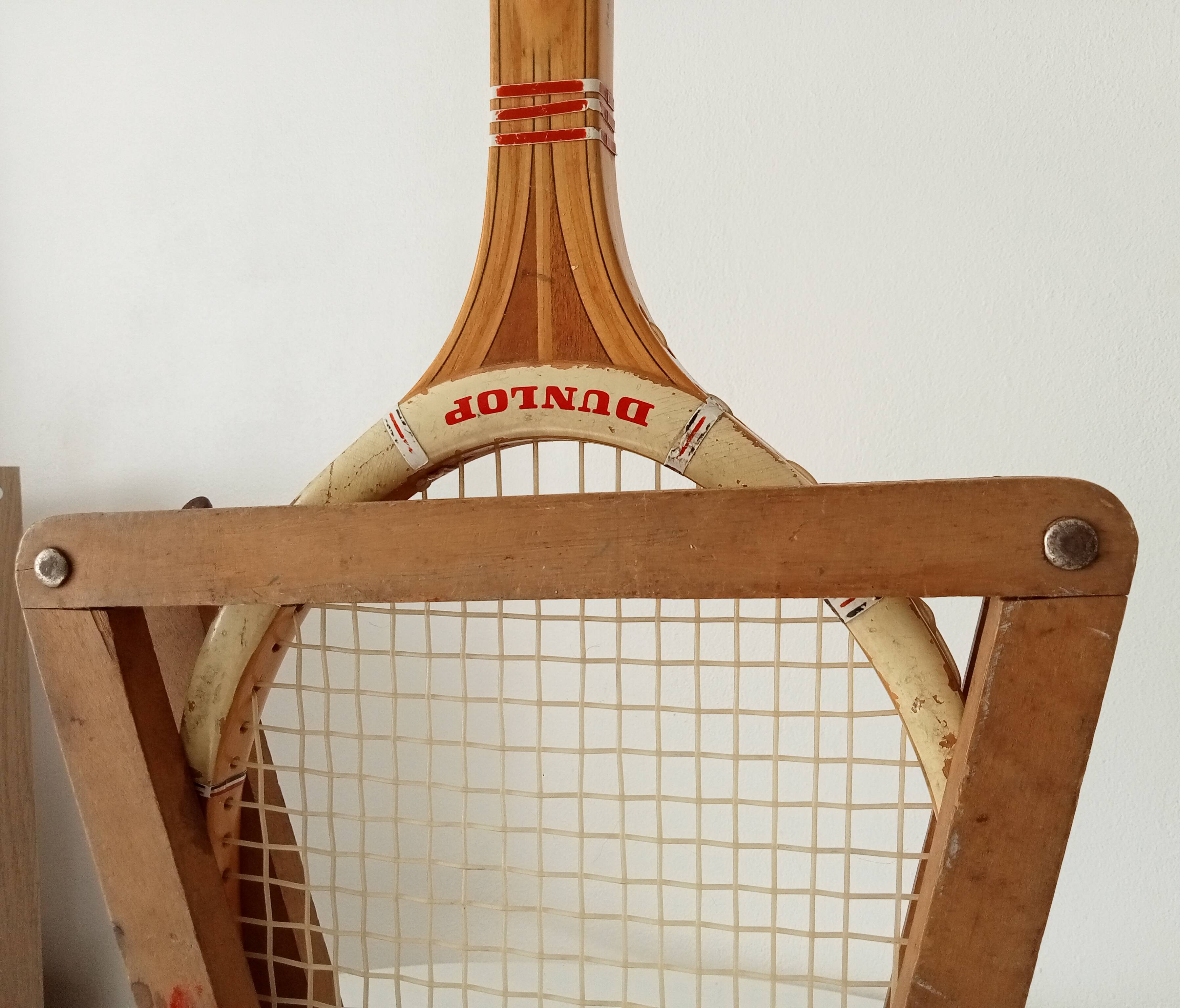 Vintage wooden tennis racket Dunlop Maxply Fort