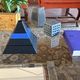 Pyramid shaped stacked ceramic ashtrays / centerpiece Amalgames France 1980