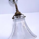 Brass porcelain glass wall light 1900