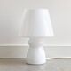 Lampe de table en verre blanc vintage, lampe champignon