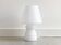 Lampe de table en verre blanc vintage, lampe champignon