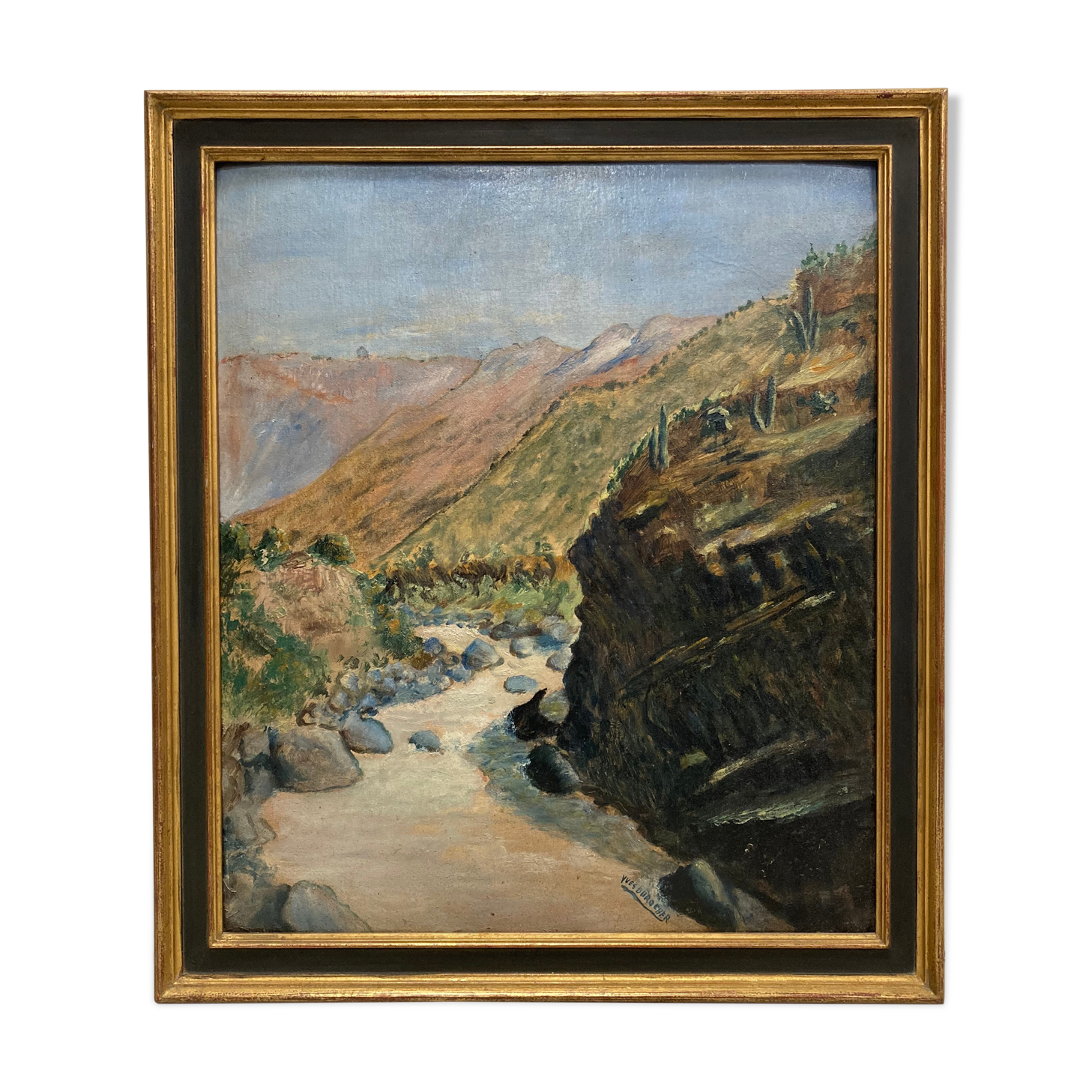 Vintage framed painting