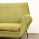 Canapé 3 places vintage en tissu et laiton, design italien, années 1950-60, d'origine