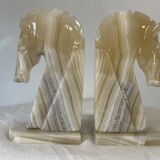 paire de serres livres tête de cheval 1970