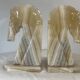 pair of horse head bookends 1970