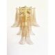 Set of Two Transparent and Gold “Selle” Murano Glass Wall Sconce in Mazzega