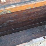 Old blue wooden chest