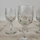 Lot de 6 verres à vin Meisenthal modèle Emma