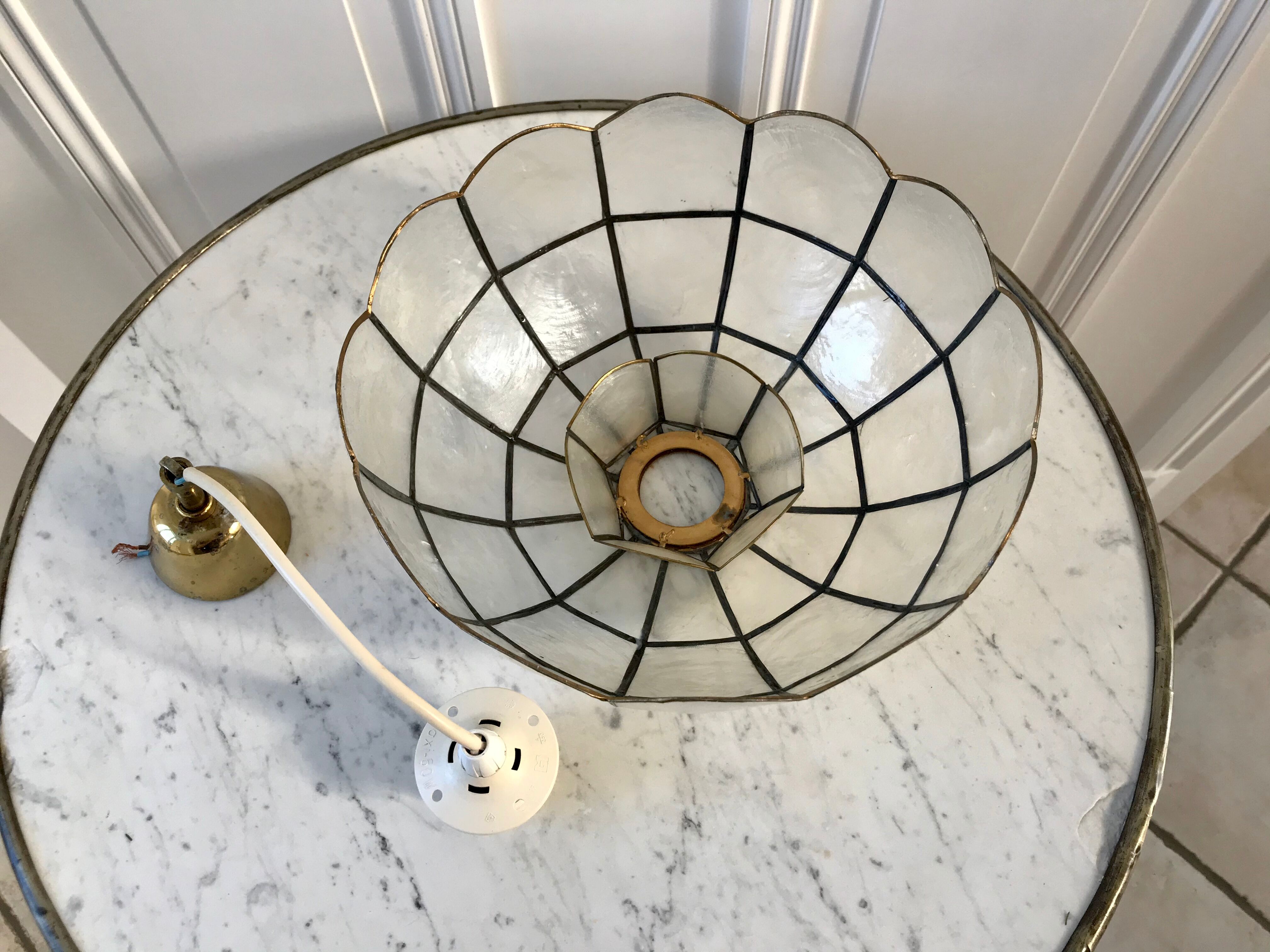 Mother-of-pearl and brass suspension 50s-60s