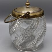 Old 19th century biscuit bucket - baccarat serpentine model