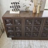 Brutalist sideboard attributed to De Coene 70s