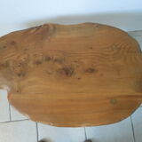 Brutalist coffee table natural wood