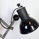 Industrial Black Enamel Scissor Wall Lamp, 1950s