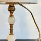 Vintage marble and velvet metal lamp