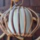Paire d'appliques rotin vintage