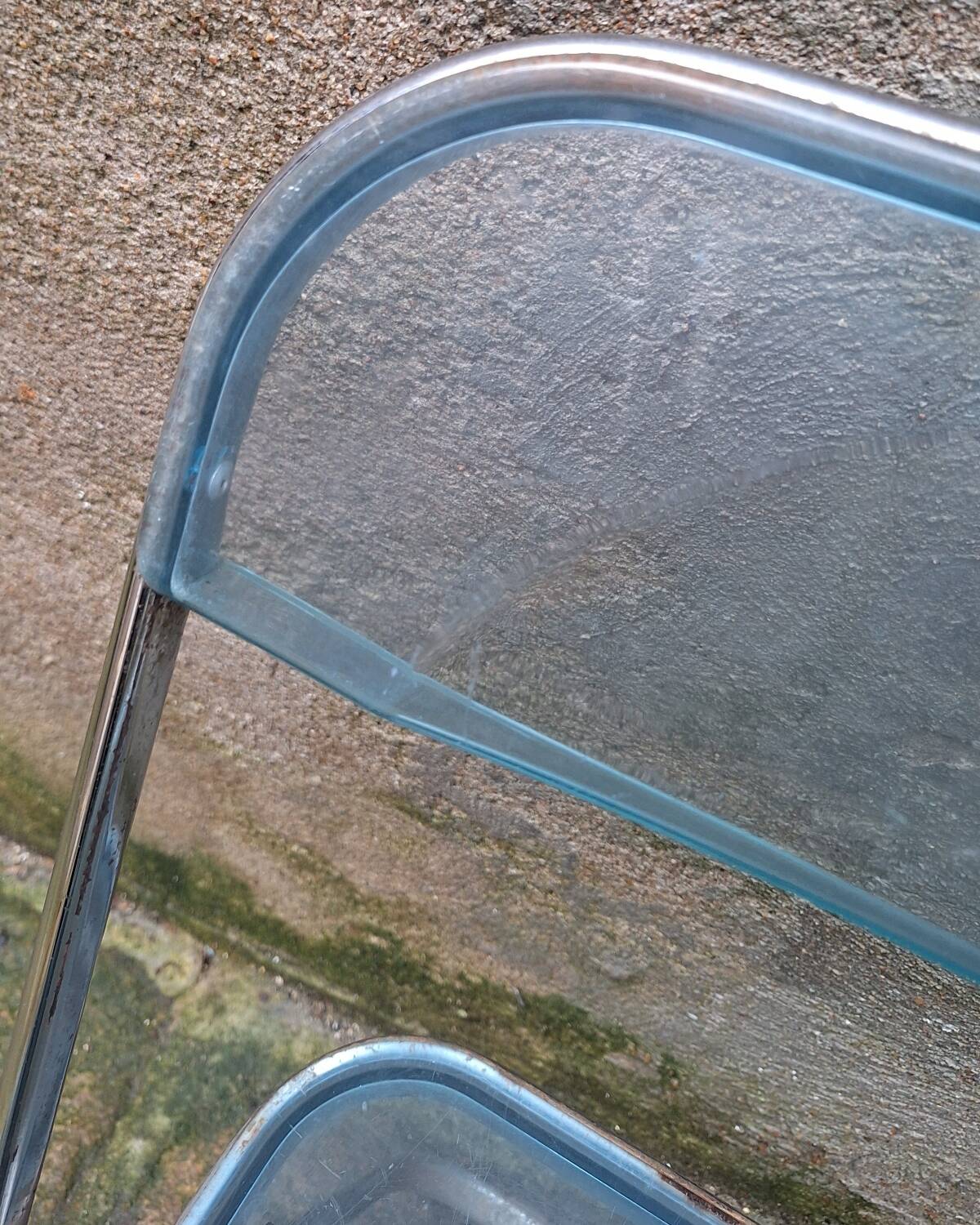 Plia chair in blue plexiglass by Giancarlo Piretti for Castelli