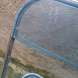 Plia chair in blue plexiglass by Giancarlo Piretti for Castelli