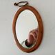 Mini antique walnut mirror from the 19th century.