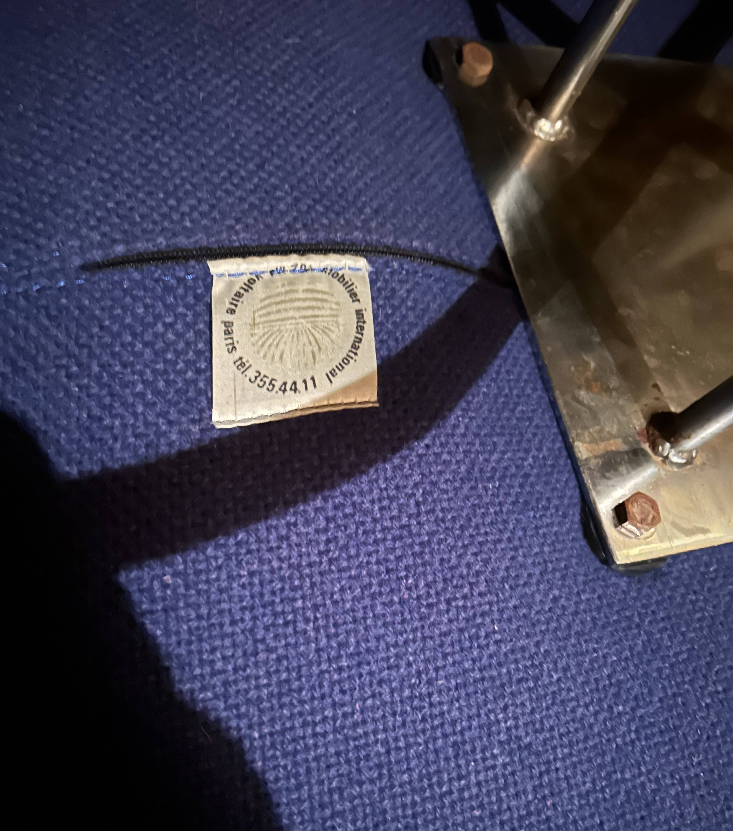 Pair of "delta" model armchairs by Jean-Louis Berthet