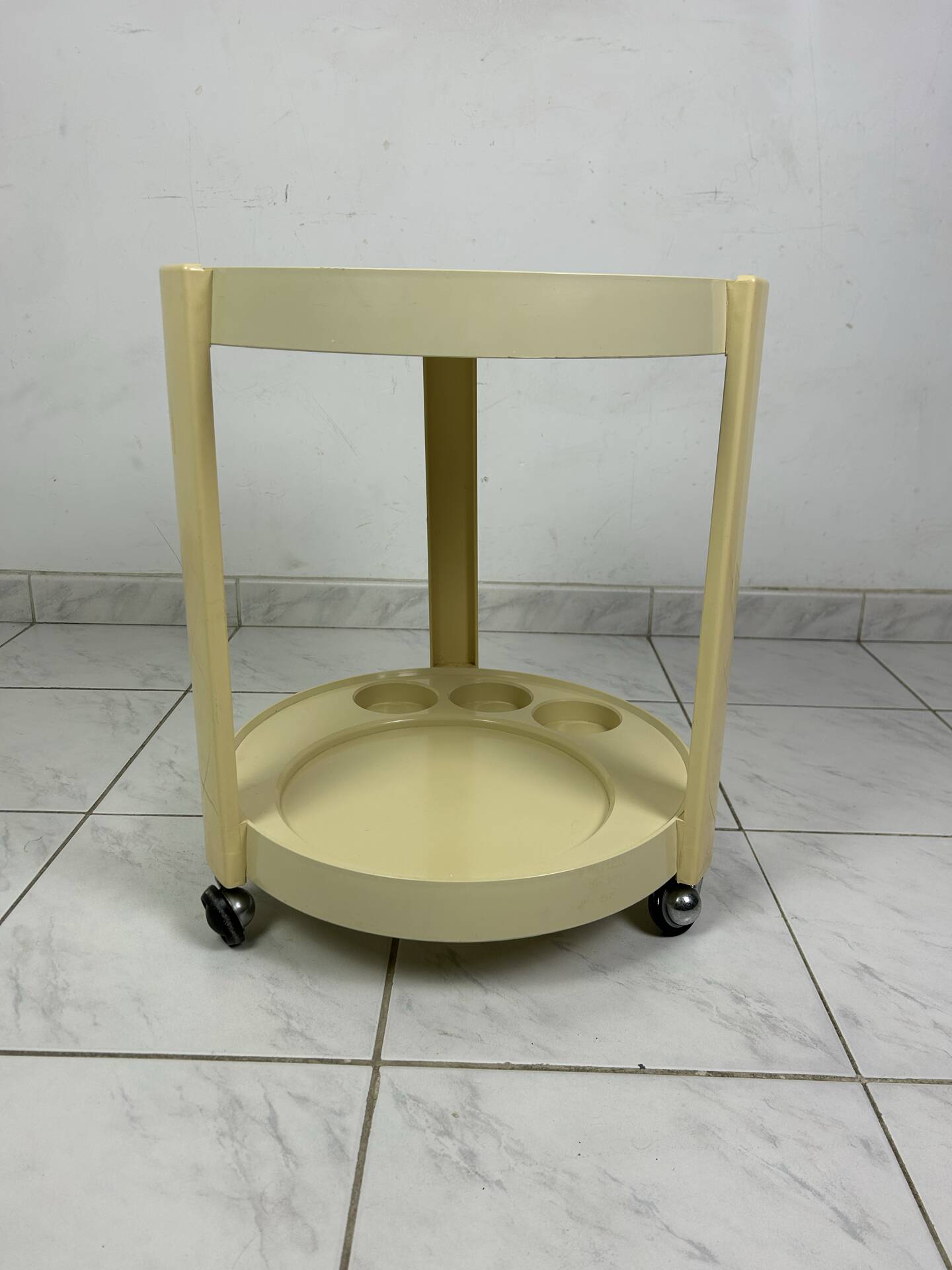 Vintage space age trolley side table
