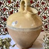 Yellow glazed terracotta gargoulette