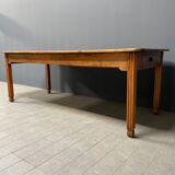 Large oak farmhouse table from France, early 1900s